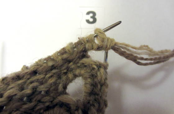 Пример №3, вязка башмачка